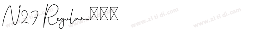 N27 Regular字体转换